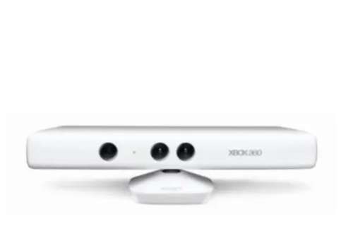 XBOX 360 Kinect Sensor (White) & Game