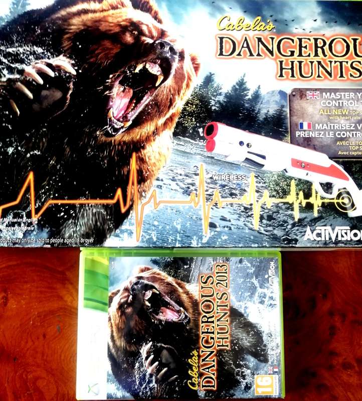 CABELAS DANGEROUS HUNTS 2013 GUN & GAME (COMPLETE GOOD CONDITION)