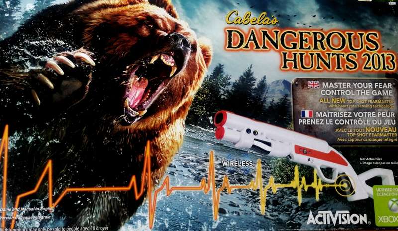 CABELAS DANGEROUS HUNTS 2013 GUN & GAME (COMPLETE GOOD CONDITION)