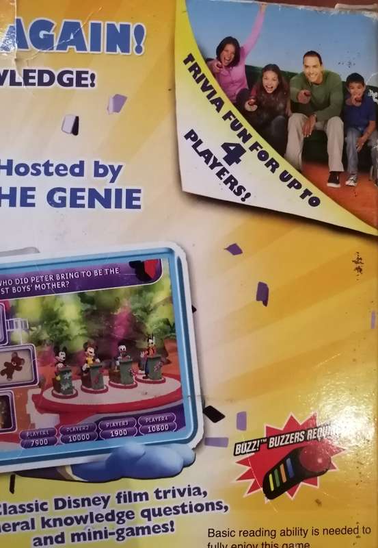 PS2 BUZZ(DISNEY THINK FAST SET(With Game Disk)