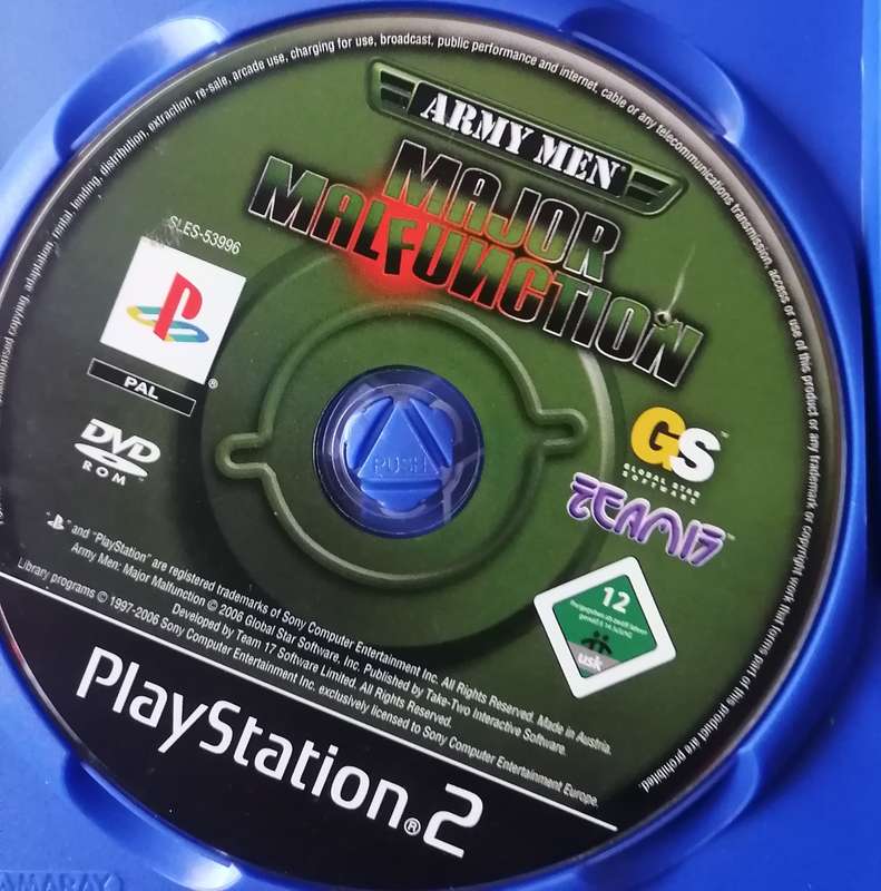 ARMY MEN MAJOR MALFUNCTION PS2(Disk only)