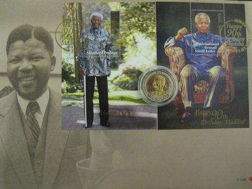 2008 UNC 90th Birthday R5 coin in capsule + FDC!!! 10 set!!!