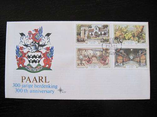 RSA - PAARL 300th ANNIVERSARY FDC 4.22