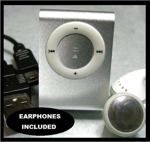 Portable Mini Shuffle MP3 Player [SILVER]