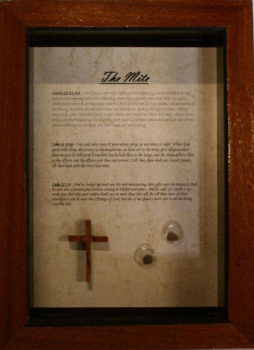 FRAMED ancient Jewish coin, "Widow Mite" bronze prutah over 2000 years old