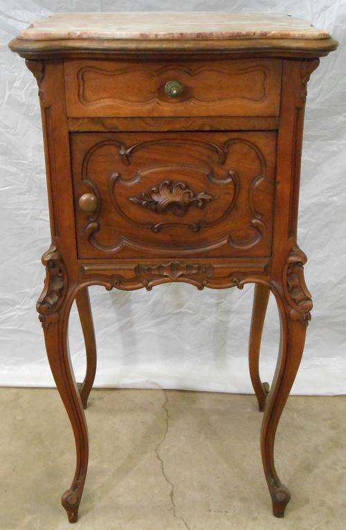 Walnut Louis XV nightstand