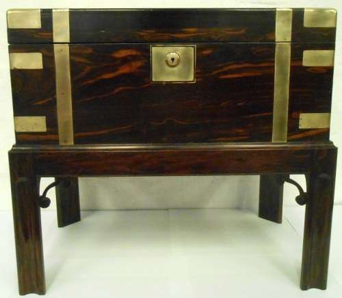 Very rare Victorian Writing Slope in Calamander wood