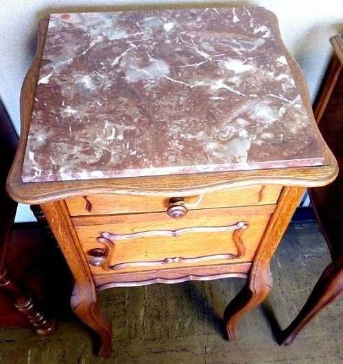 Oak French Nightstand