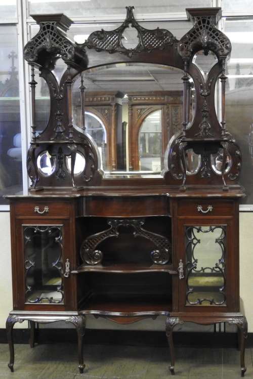Victorian  Mahogany sideboard/Display cabinet