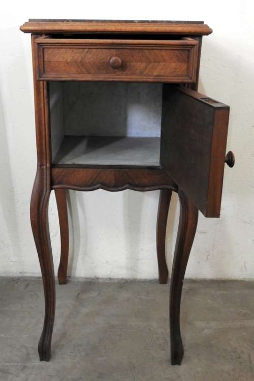 French KIngswood and Walnut Nightstand