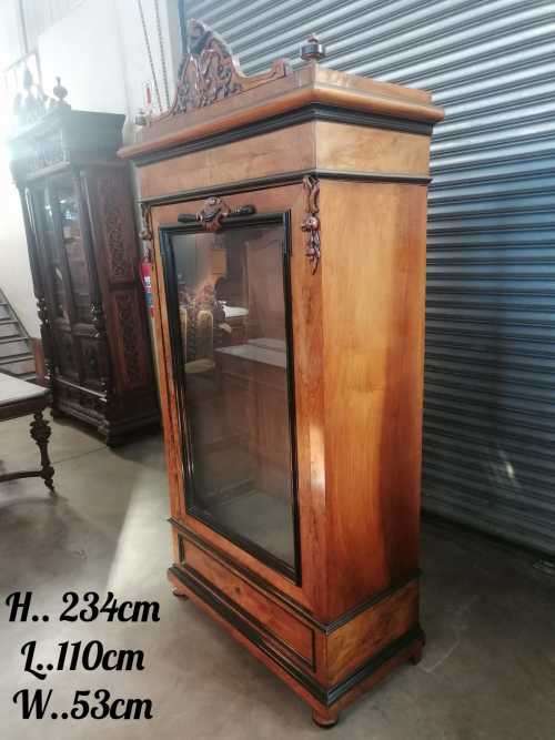 Beautiful Napoleon III Armoire in Palisander/Rosewood and Ebony