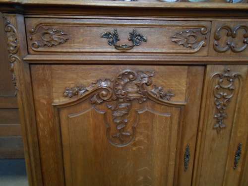 Louis XV Oak Cabinet/ Display cabinet