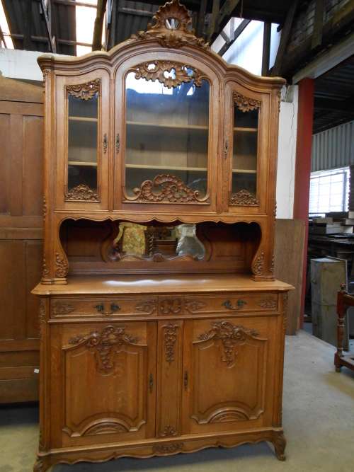 Louis XV Oak Cabinet/ Display cabinet