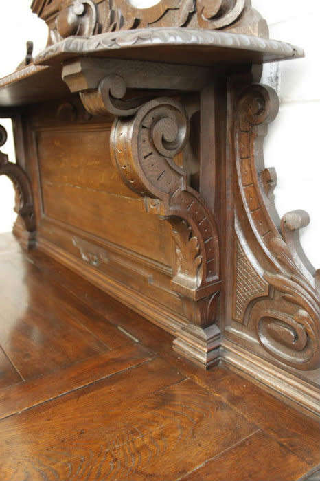 Louis XIII Oak server with marble