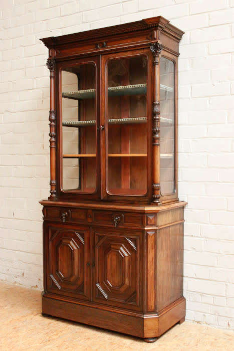 Victorian Library Bookcase in Rosewood