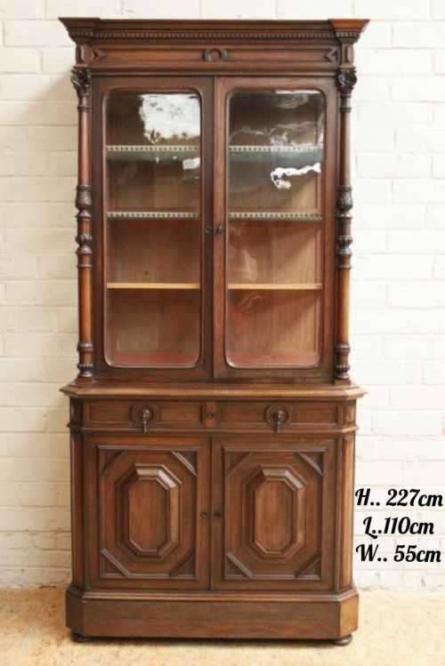 Victorian Library Bookcase in Rosewood
