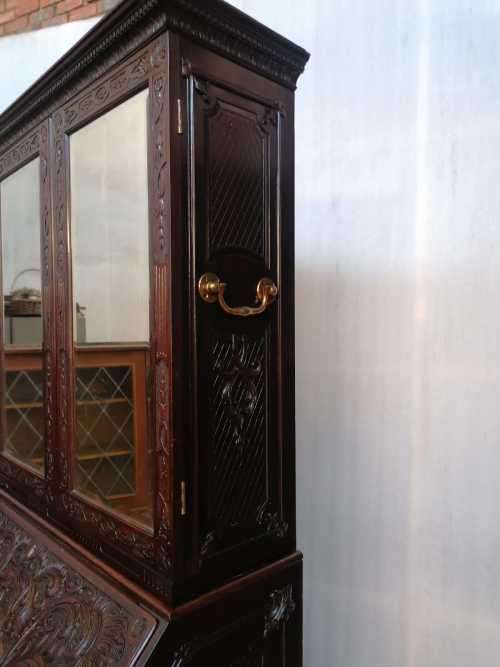 George III Mahogany Bureau/ Bookcase