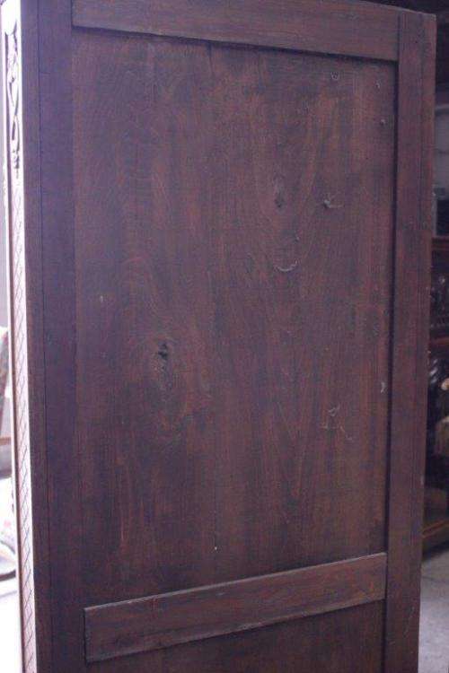 Louis XVI Style oak corner cabinet