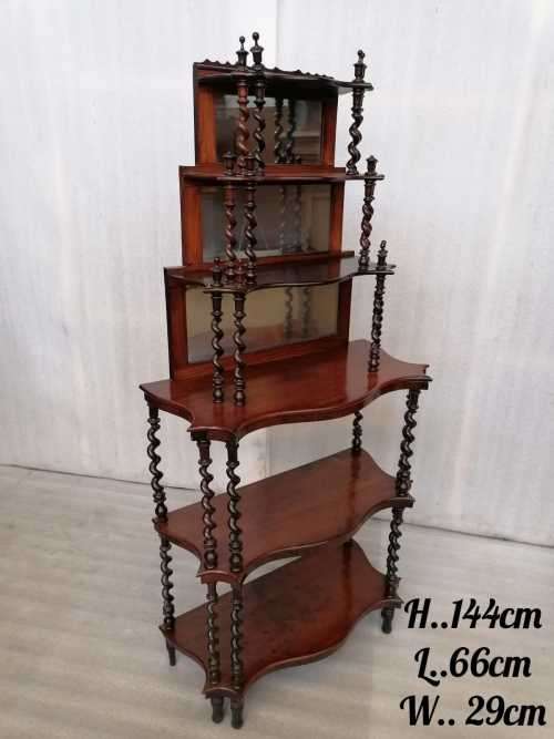 Victorian Rosewood Display Whatnot