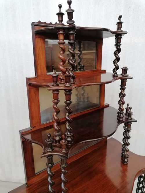 Victorian Rosewood Display Whatnot