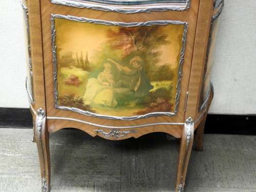 1930`s French Louis XV Style Vernis Martin Curio cabinet