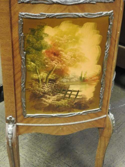 1930`s French Louis XV Style Vernis Martin Curio cabinet