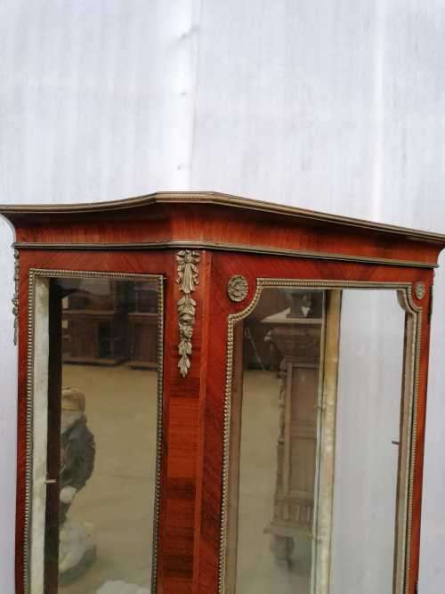 A very good quality French 19th Century Kingwood Single door Vitrine with Parquetry inlay.