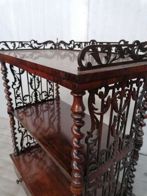 Victorian Rosewood three tier whatnot with beautiful fretwork