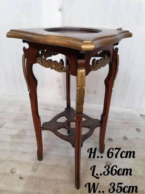 Mahogany Gilded Plant stand
