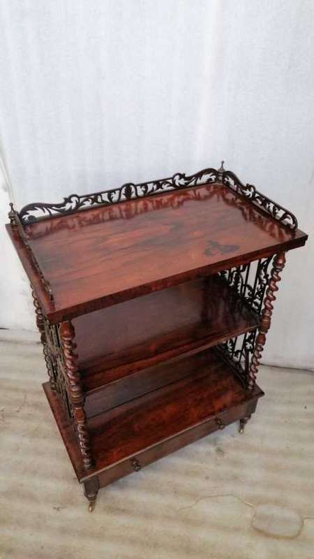 Victorian Rosewood three tier whatnot with beautiful fretwork