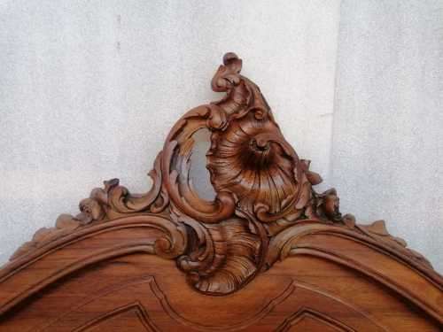 Antique French Louis XV Bed in Walnut