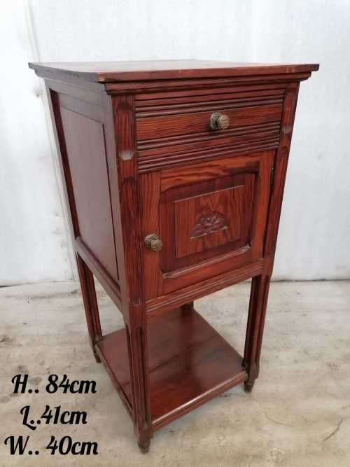 Oak Art deco Nightstand/ Cabinet