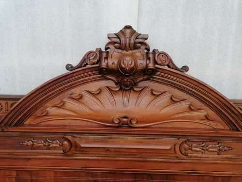 French Henry II Walnut bed