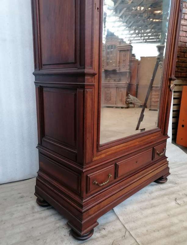 Beautiful  19th Century Walnut Gothic and Renaissance Armoire