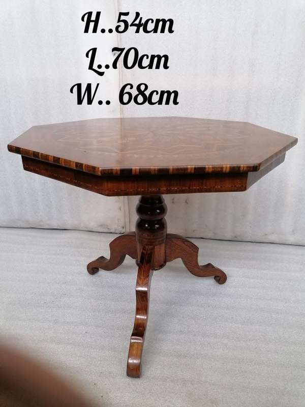 19th Century Italian Inlaid Parquetry occasional Table