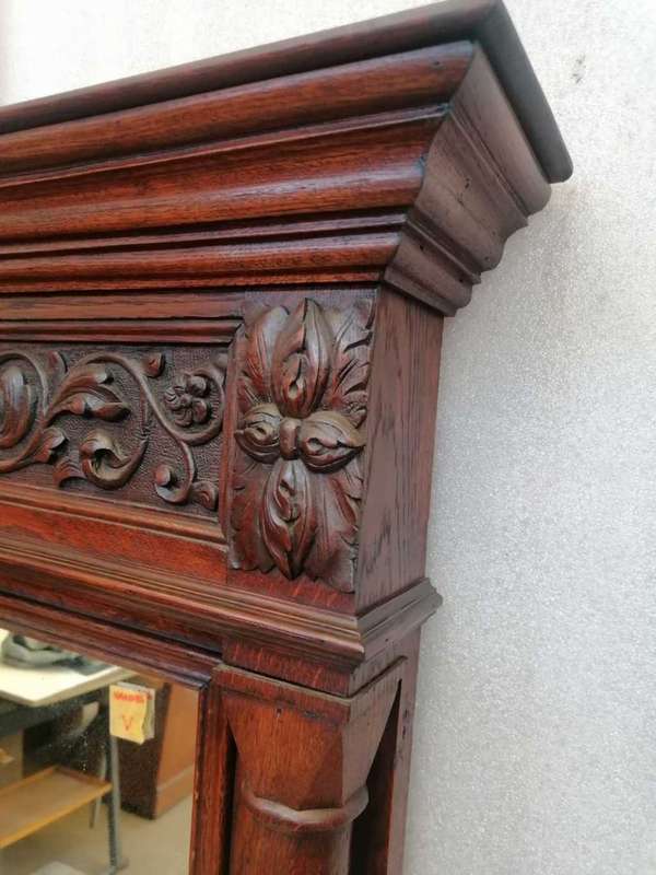 Large Oak Renaissance MIrror
