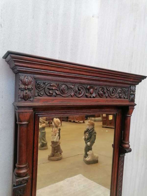 Large Oak Renaissance MIrror