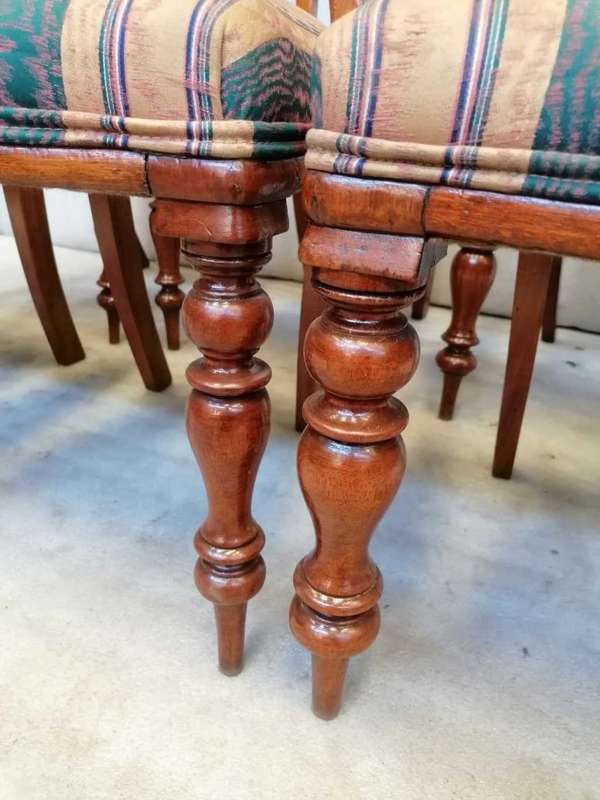 A set of 6 Mahogany Balloon back chairs