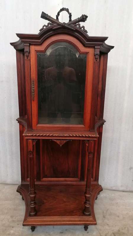 Walnut Louis XVI Style Display cabinet