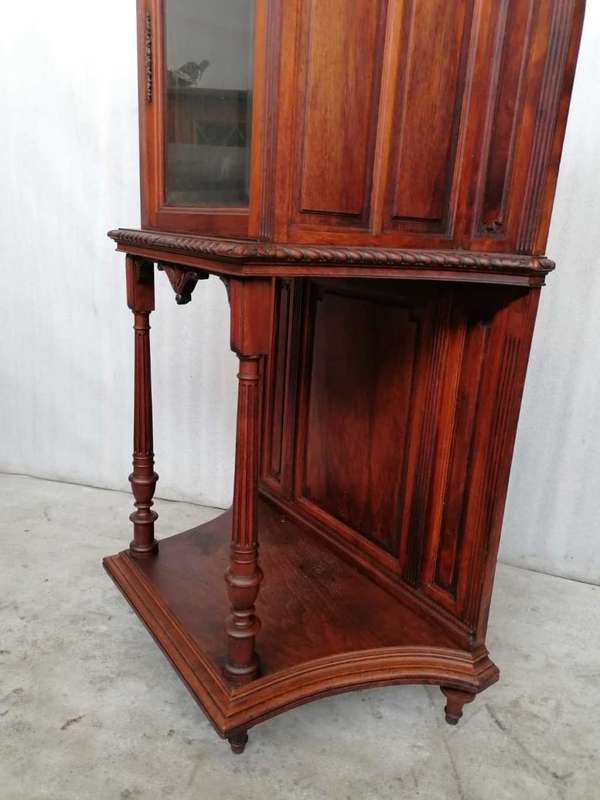 Walnut Louis XVI Style Display cabinet