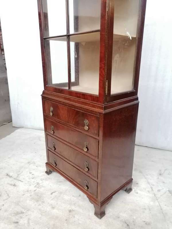 Edwardian One Door Mahogany Display cabinet