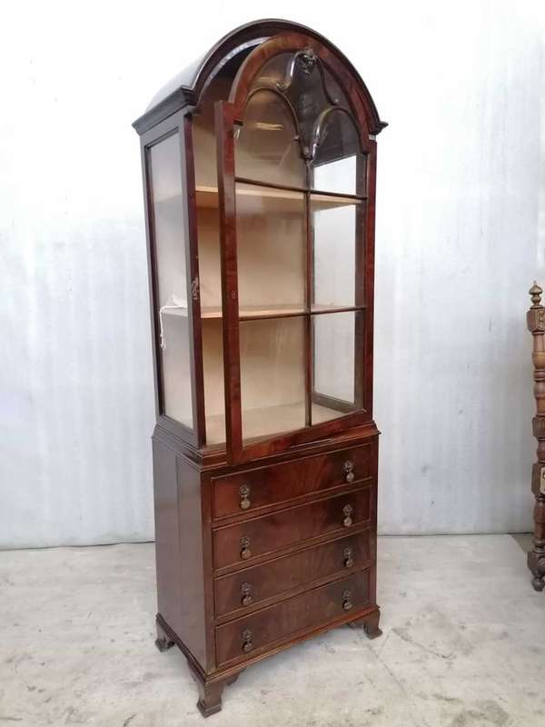 Edwardian One Door Mahogany Display cabinet