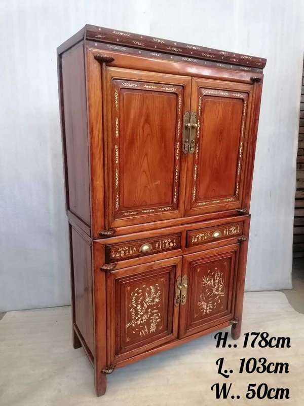 19th Century Chines cabinet with bone inlay