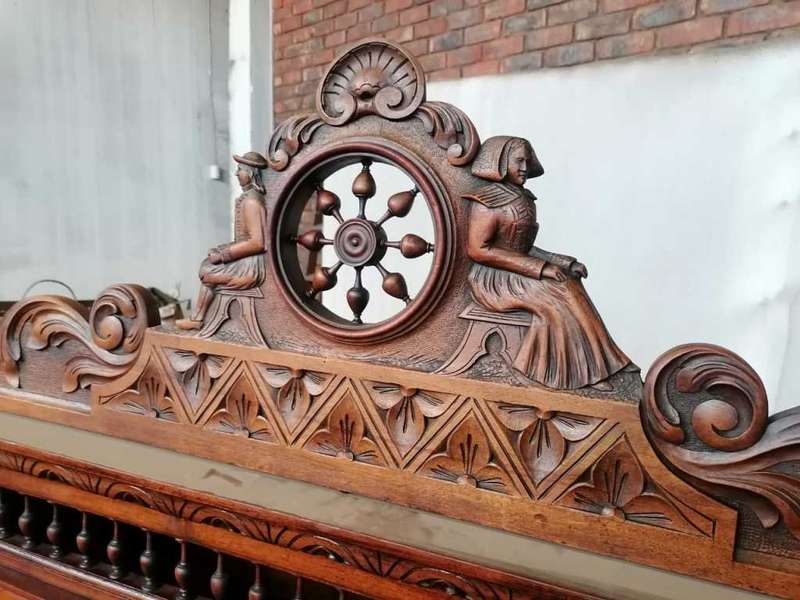 19Th Century French Breton Cabinet/ Bookcase in oak