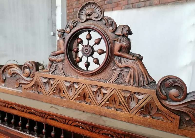 19Th Century French Breton Cabinet/ Bookcase in oak