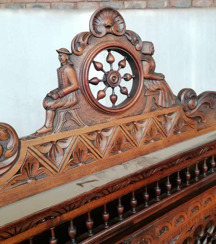 19Th Century French Breton Cabinet/ Bookcase in oak