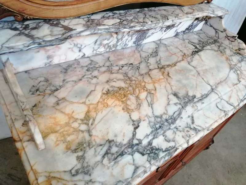Louis XV Vanity/ Dressing Table with a Beautiful Marble top