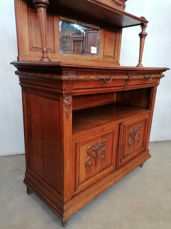 Louis XVI Oak carved server