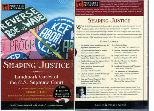 AUDIOBOOK - SHAPING JUSTICE - 14 lectures 8CDs - unopened