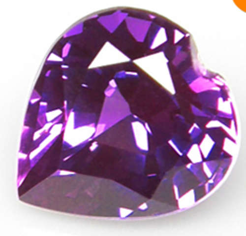 2.83 Ct. HEART FACET PURPLE BLUE SAPPHIRE